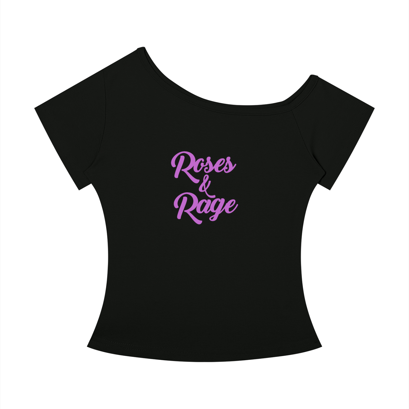Roses & Rage Off-the-Shoulder T-Shirt