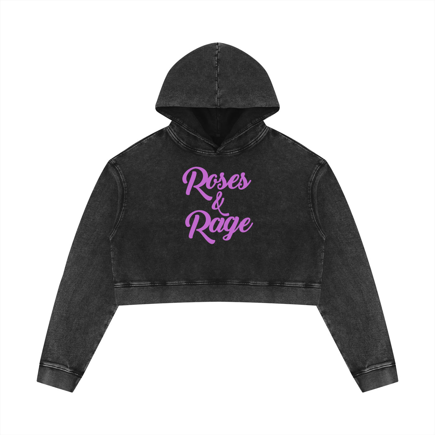 Roses & Rage Cropped Hoodie