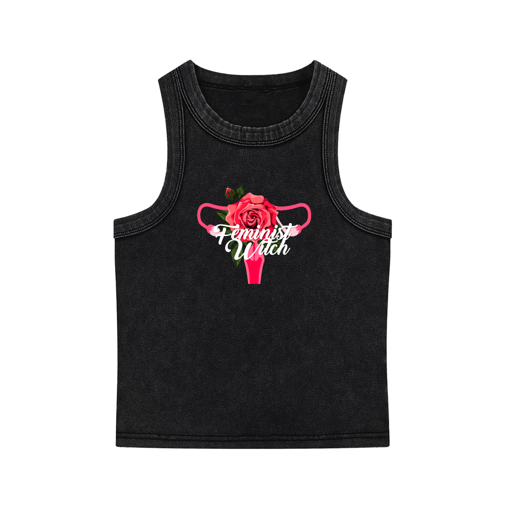 Feminist Witch Snow-Washed Tank Top
