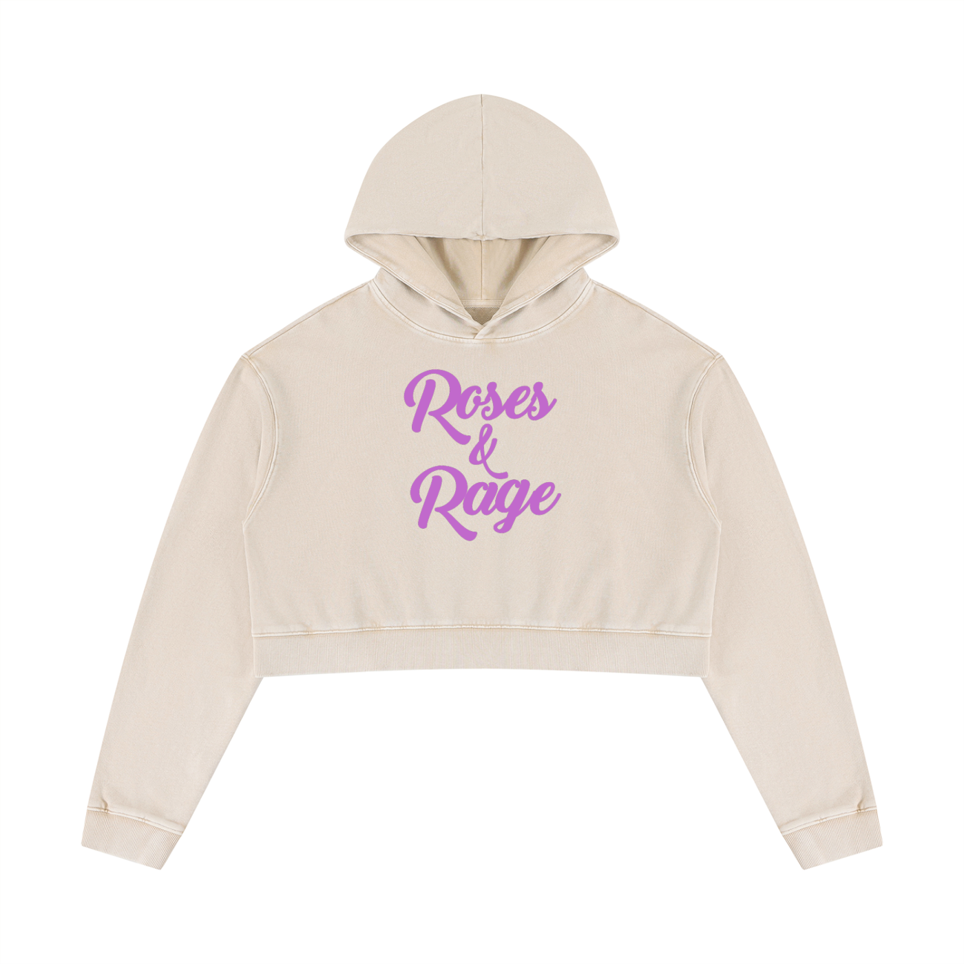 Roses & Rage Cropped Hoodie
