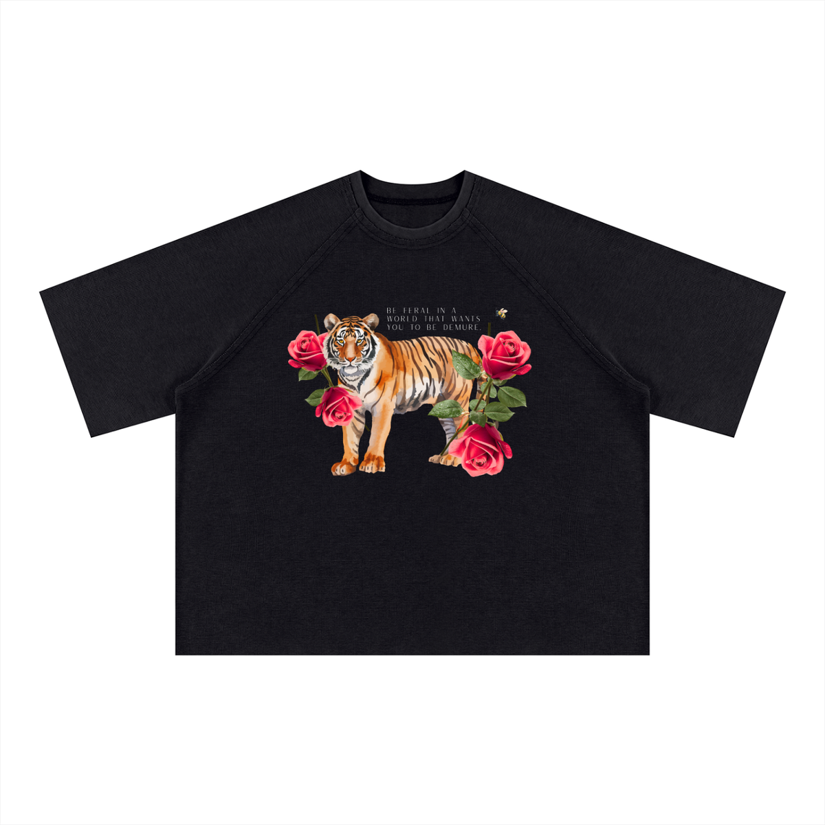 Be Feral Unisex Mineral Wash Boxy Waffle T-Shirt